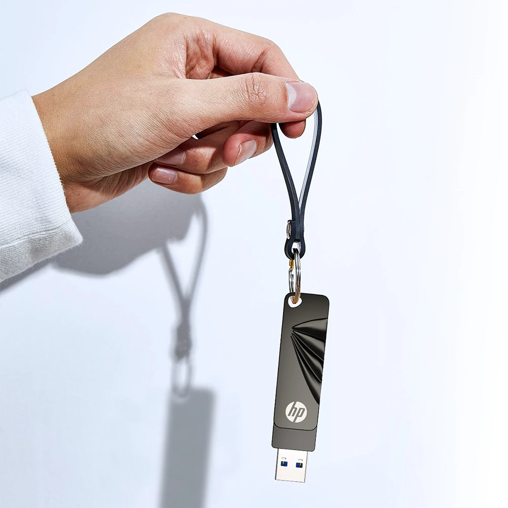 HP Original USB-Speicher Pendrive 120 Mbit/s USB 3.2 Flash-Laufwerk 32 GB 64 GB 128 GB 256 GB 	 360 °   Drehen Sie die tragbare U-Disk auf dem Schlüssel