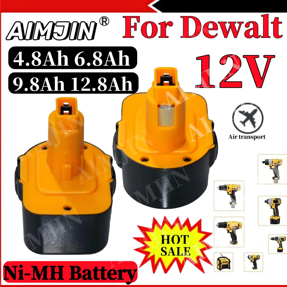 

For Dewalt 4800mAh-12800mAh NI-MH Power Tool Battery 12V DW9072 DW9071 DC9071 DE9037 DE9071 DE9072 DE9074 DE9075 152250-27