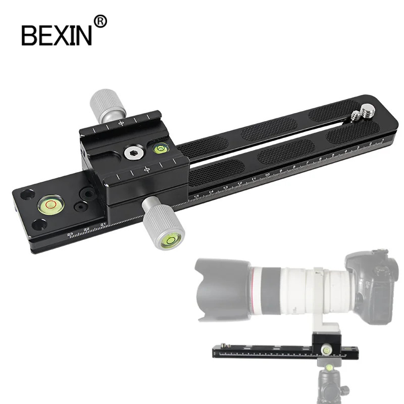 Release Double Clamp Telephoto Lens Mounting Adapter Clamp Camera Slide Rail For Dslr Telephoto Camera Tripod Ball Head