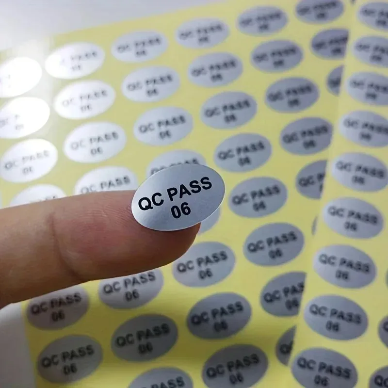 

Customized Oval Label Sticker Matte Silver Sticker Brand Logo Certification Mark Sealing Stickers Waterproof OilResistant