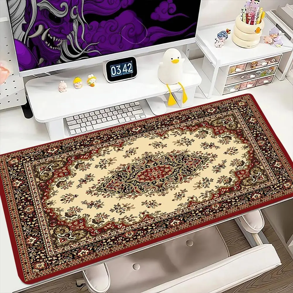 

Retro Persian Art Mouse Pad 900x400MM Large Gaming Mousepad Keyboard Gamer Rubber Anti-wrinkle Anti-Slip Bottom Desk Mat