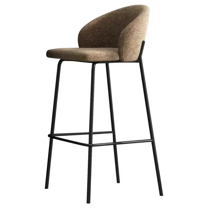 Imagen 7: Taburete de Bar de Hierro Forjado Estilo Americano Retro de 65 cm, Muebles de Bar, Sillas de Bar, Taburete Alto para Isla de Cocina, Taburete con Respaldo