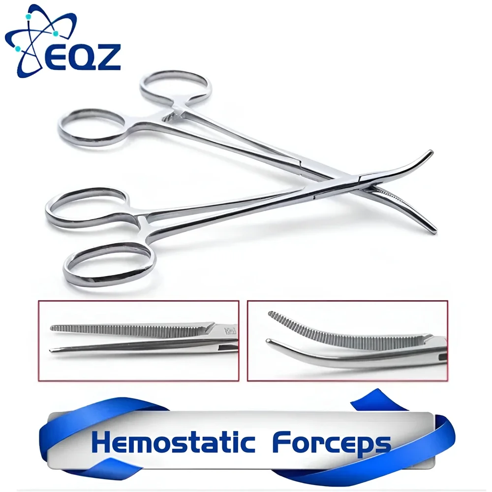 Stainless Steel Hemostatic Forceps Vascular Forceps Surgical Clips Straight Elbow Large and Small Mosquito Clips Complete Models