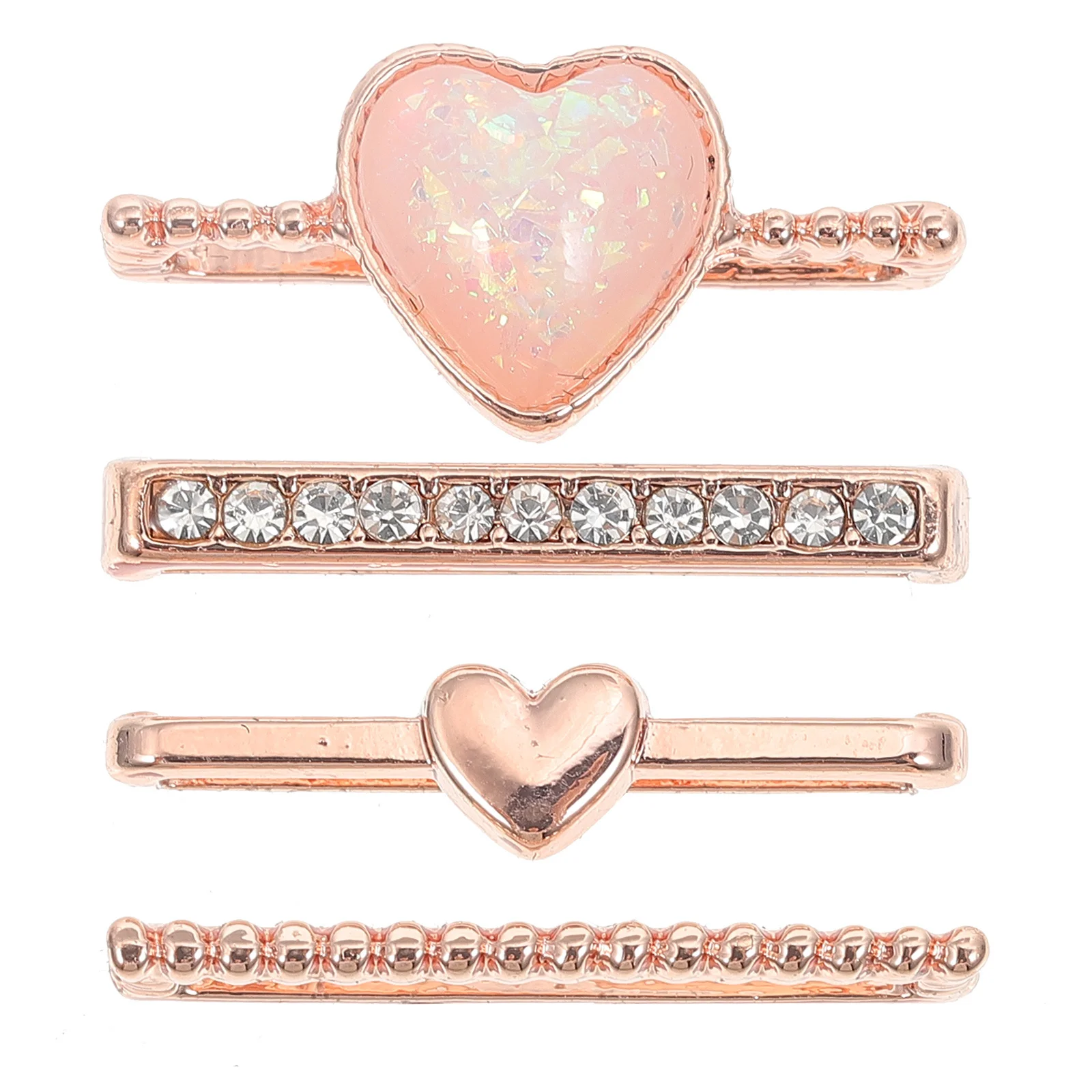 

4pcs Watchband Rings Decorative Strap Stainless Steel Charms For Watch Bands Modern Lightweight Storage Friendly