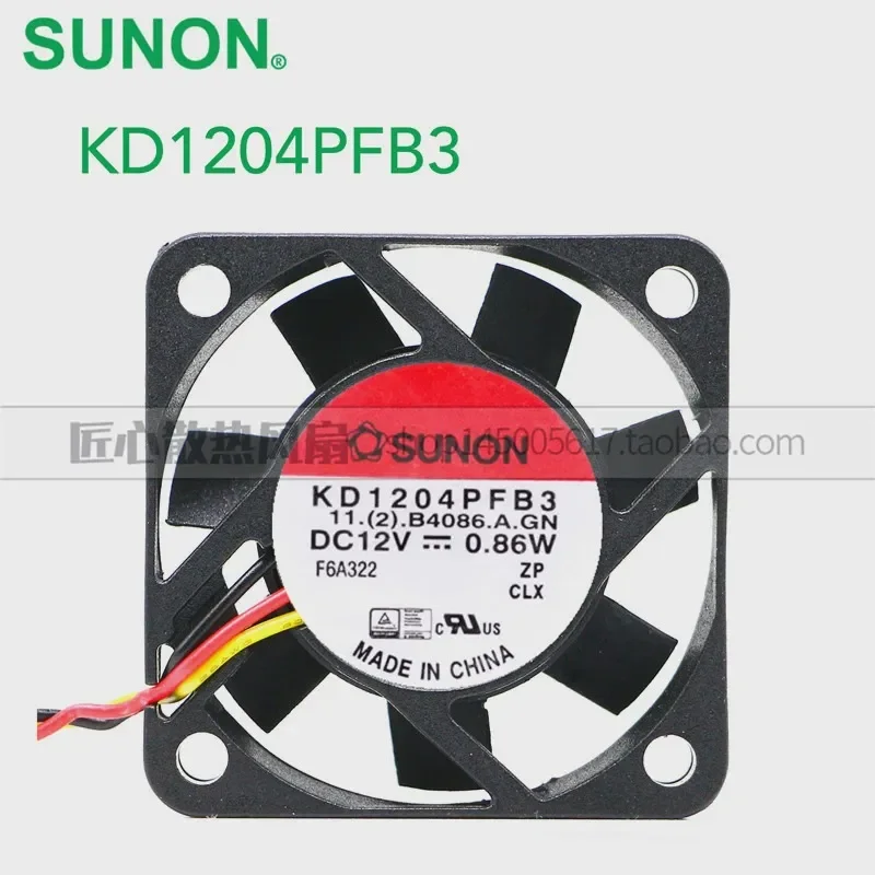 Original KD1204PFB3 4cm 4010 12V 0.86W Ball Bearing CPU Cooling Fan for North and South Bridge