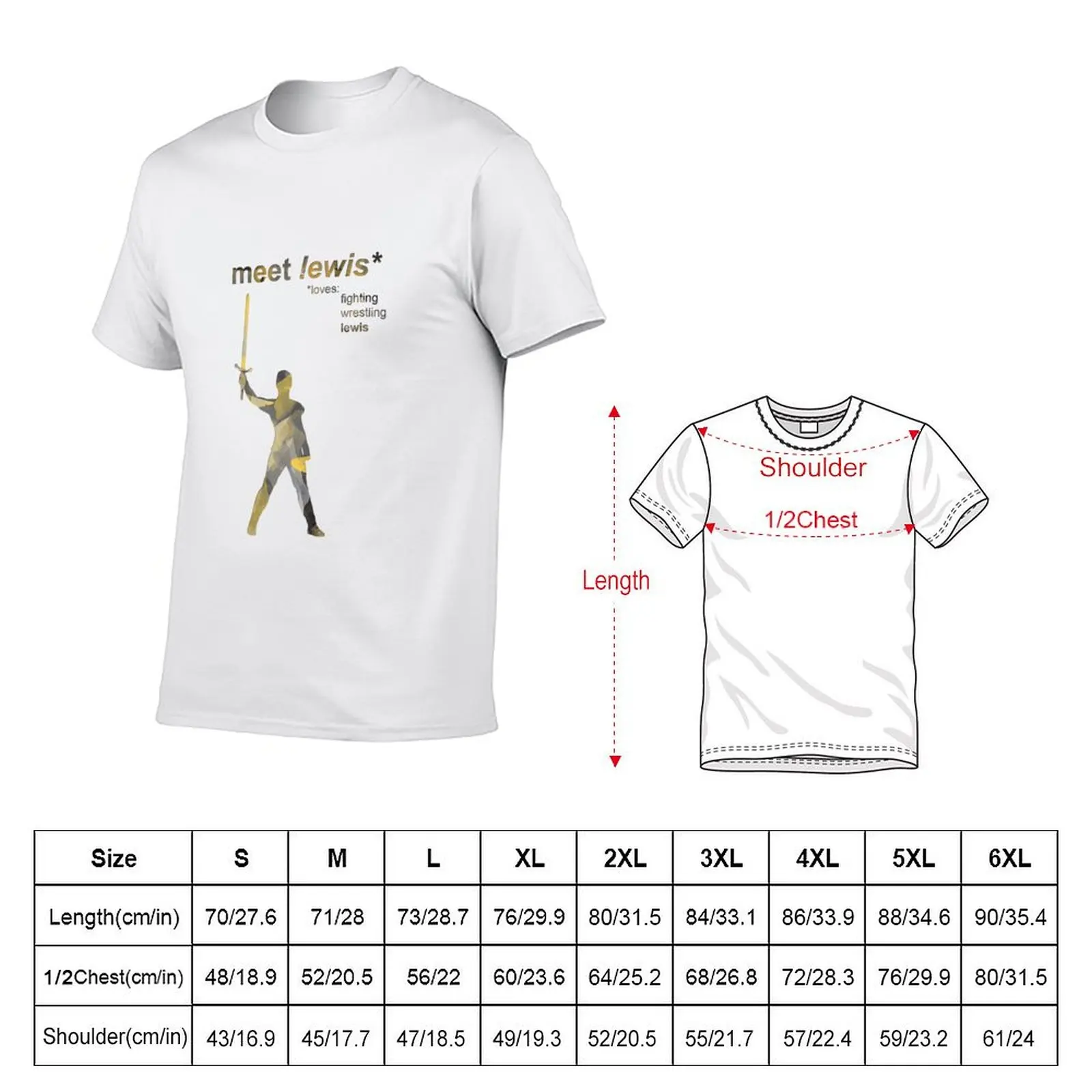 lewis. T-Shirt Lightweight Casual Summer T-Shirt
