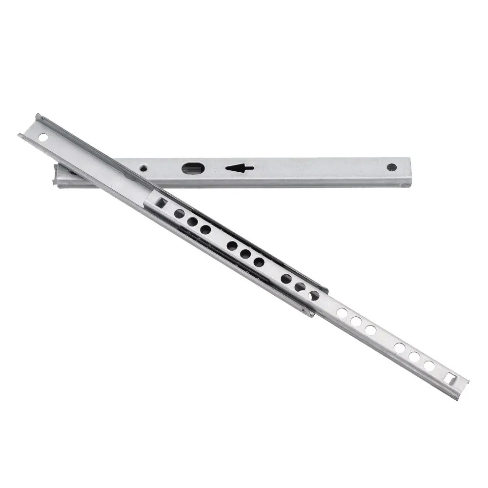 2PCS Smooth Glide Bearing Drawer Slides Two Way Slide Hardware Accessories Drawer Glides 17mm Wide Full Extension Drawer Slides