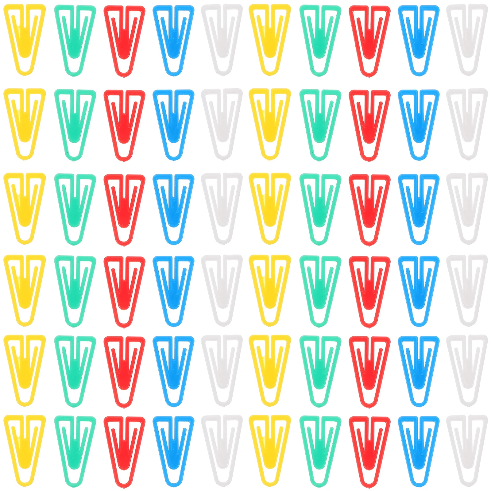

100pcs Triangular Paper Clips Colored Small Multi use File Document Office Supplies Decorative Plastic Bills Clamp