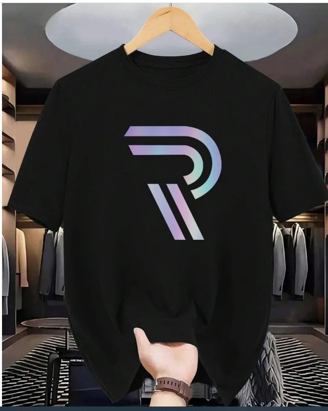 

Хлопковая модная модная брендовая мужская повседневная футболка с короткими рукавами и буквенным принтом, летняя удобная футболка