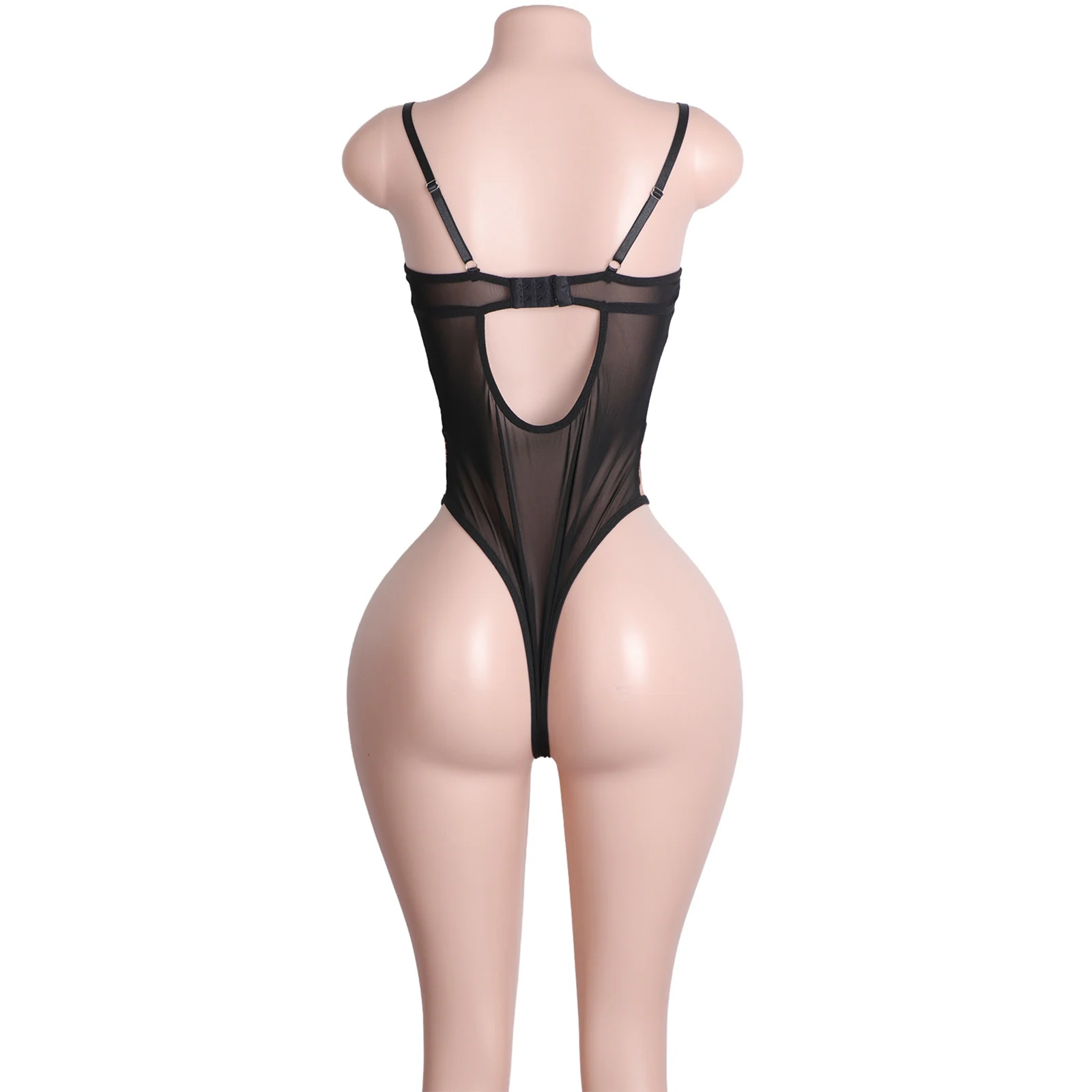 ヒョウ柄 Tバックベルトバックルレオタードボディスーツセクシーなパフォーマンスダンスウェアブラジャータイトな服女性のためのユニークなデザイン