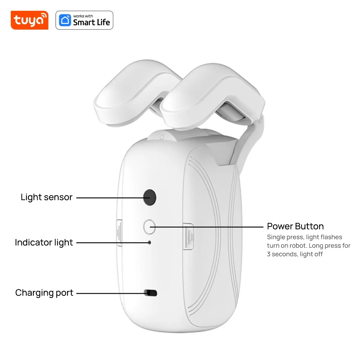 Tuya Smart Curtain Robot Curtain Motor 3-in-1 Tuya APP/Remote control Timed switch, Pull-to-start For Roman T U Tracks