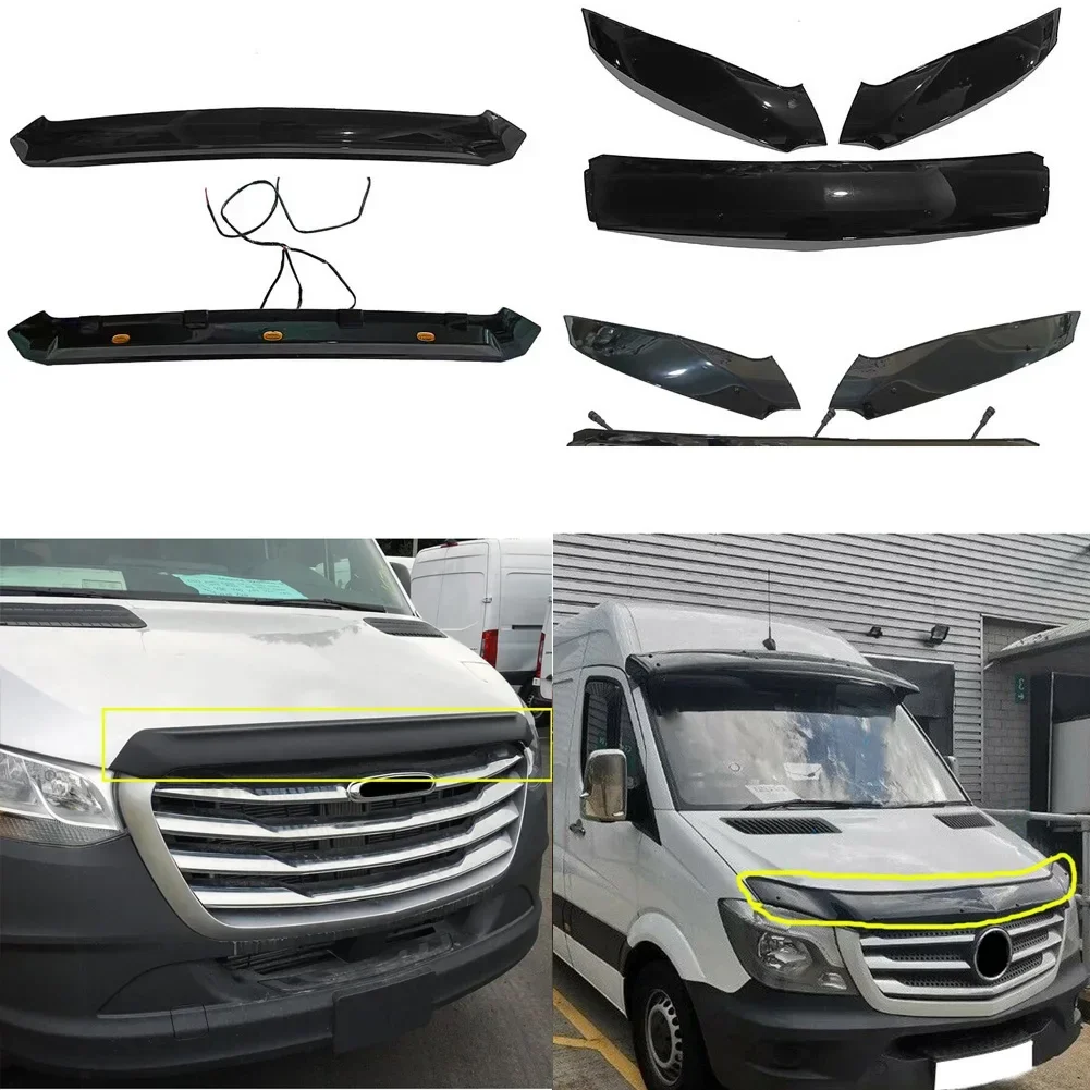 

Car Styling Front Engine Grill Lip Molding Cover Trim Protector Garnish Bug Shields For Mercedes Benz Sprinter W907 2019-2023