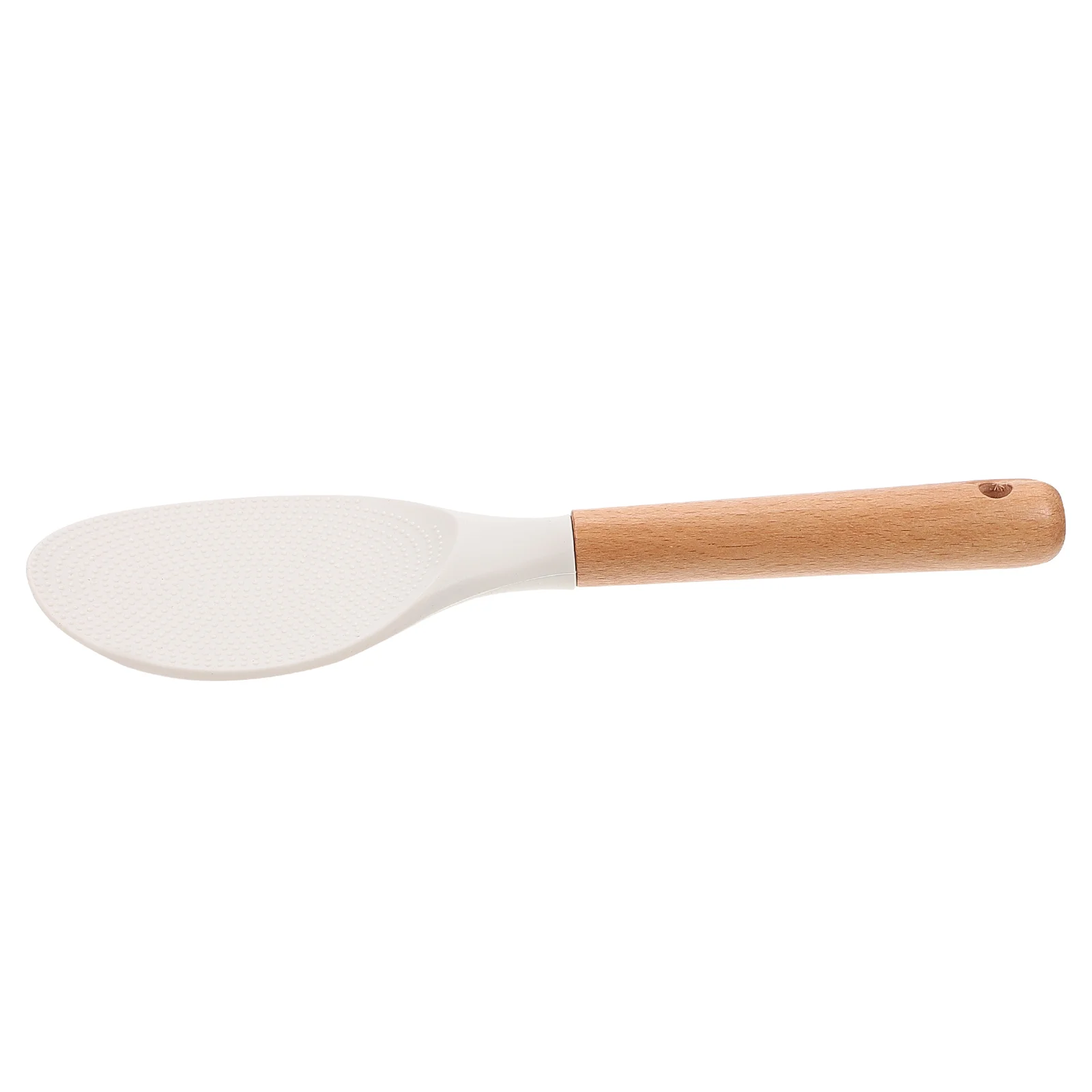 Silicone Rice Spoon Cooker, Panelas antiaderentes, Fornecimento de Cozinha, Espátula para Restaurante, Branco