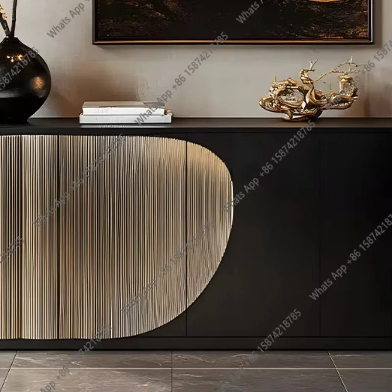 X30 Designer New Entrance Cabinet, Large Flat Living Room Entry Shoe Cabinet Solid Wood Locker