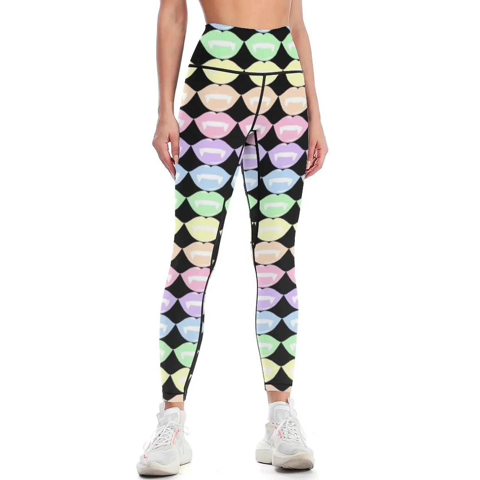 

Pastel Rainbow Vampire Lips - Vertical Leggings Jogger pants Female legging pants Women's tights Training pants Womens Leggings