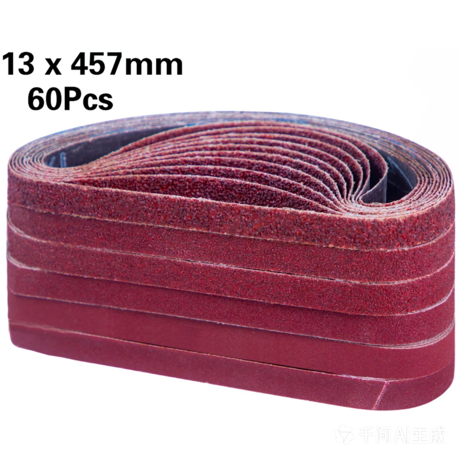 60 Pcs Sanding Belts 13 x 457mm,10 Each of 40/60/80/120/180/240Mix Grit for 457x13 mm Belt Sander Fits Black&Decker Power Sander