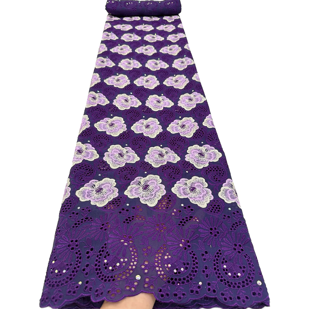 2026 Newest Swiss Voile Lace Fabric French Dry Cotton Lace Luxury Embroidery Lace For Women Evening Party Wedding Dress Sewing