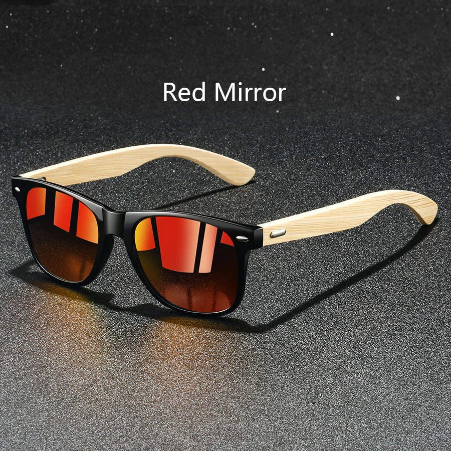 Mode Bamboe Hout Vintage Vierkante Zonnebril Houten Mannen Vrouwen Luxe Merk Designer Zonnebril Rijden Vissen UV400 Brillen
