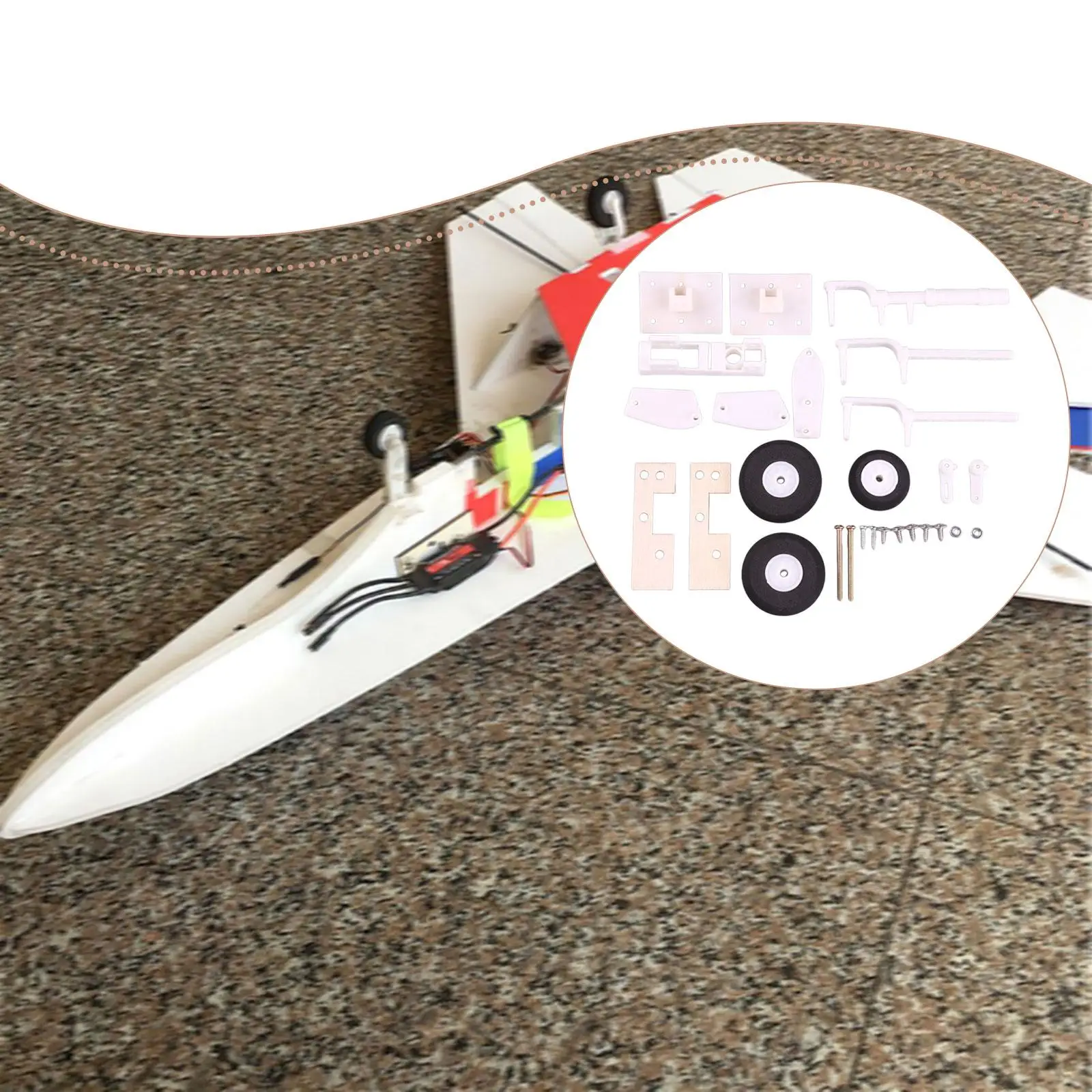 

Landing Gear Wheel Set Professional Shock Absorption Replacement Simple Installation Attachment Accessories Sturdy Nylon