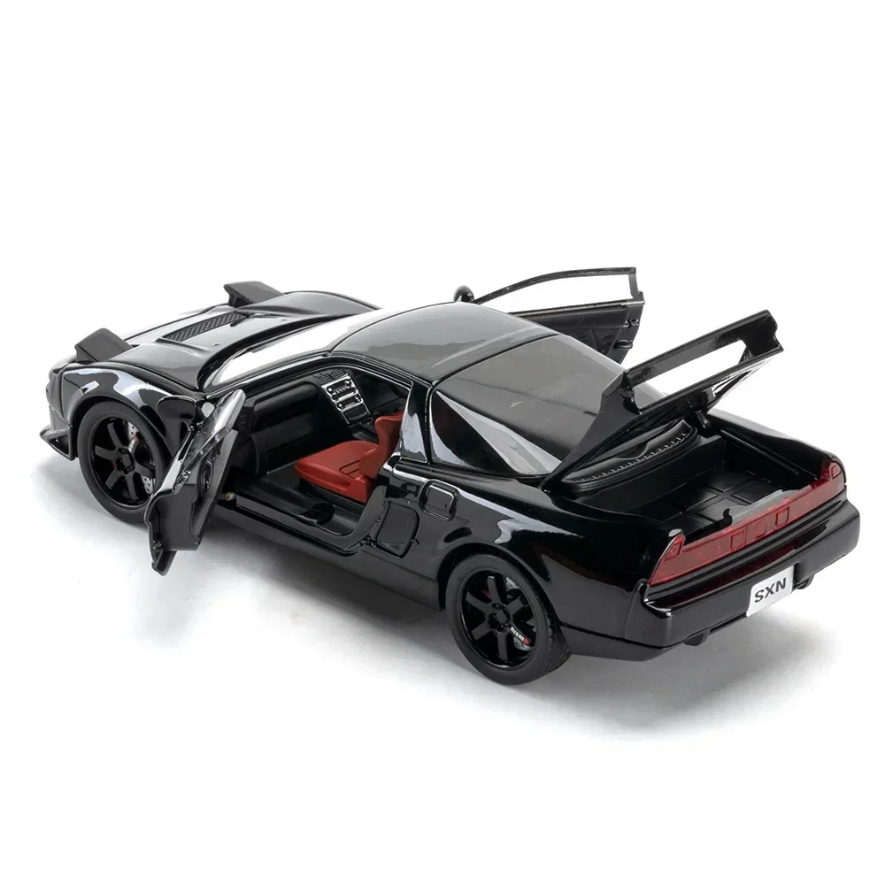 Coche en miniatura de aleación Honda NSX 1:32, modelo de coche a escala de Metal fundido a presión, colección de sonido y luz, coches de juguete para niños, regalos