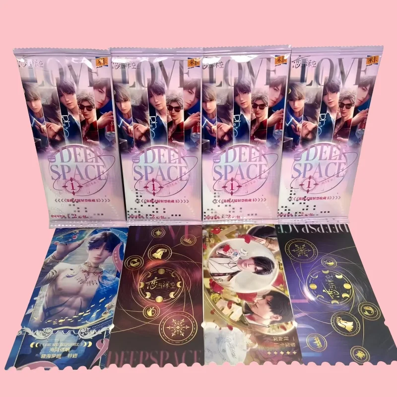 

New Game Love And Deepspace Blind Box Holographic Laser Ticket Stubs Caleb Sylus Zayne Xavier Characters Art Bookmark Girl Gifts