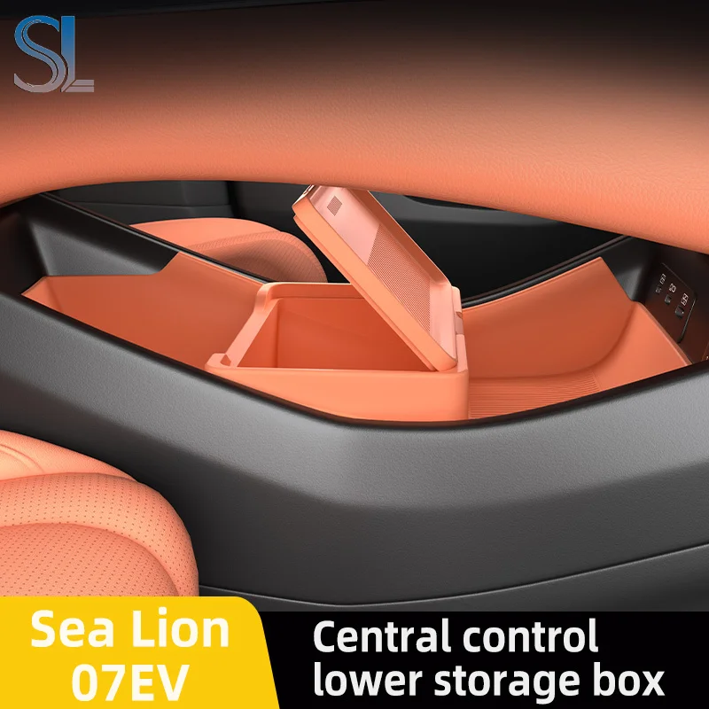 

For BYD SEALION 7 EV 2025 Storage Box Center Armrest Hidden Box Cup Holder Organizer Interior Accessories