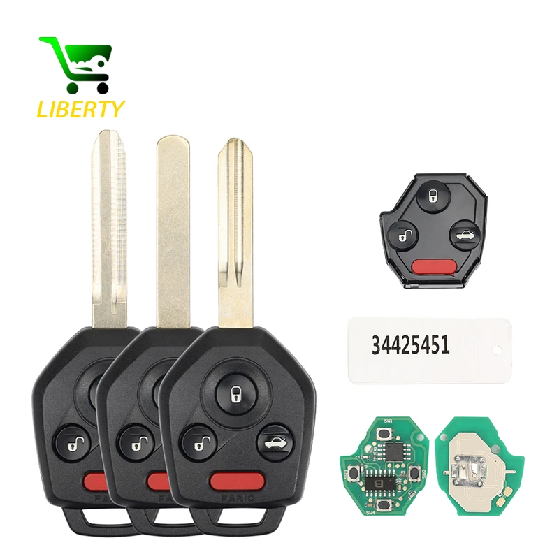 

Liberty Car Remote Control Key for Subaru Outback Impreza Tribeca Legacy Forester Auto CWTWB1U811 CWTWBU766 4D60 4D62 4D82 Chip