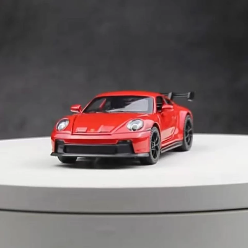 1:32 porsche 911 gt3 alta simulação diecast metal liga modelo carro som luz puxar para trás coleção crianças brinquedos presentes f582