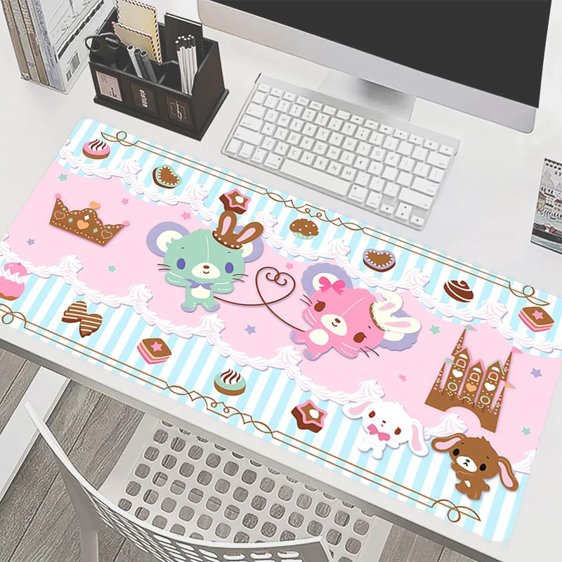 

90x40cm Mouse Pad sugar Bunnie Gamer Notebook Games MousePad HD Print Keyboard Pad Large xxl Mousepad Mouse Mat Gaming Desk Mat