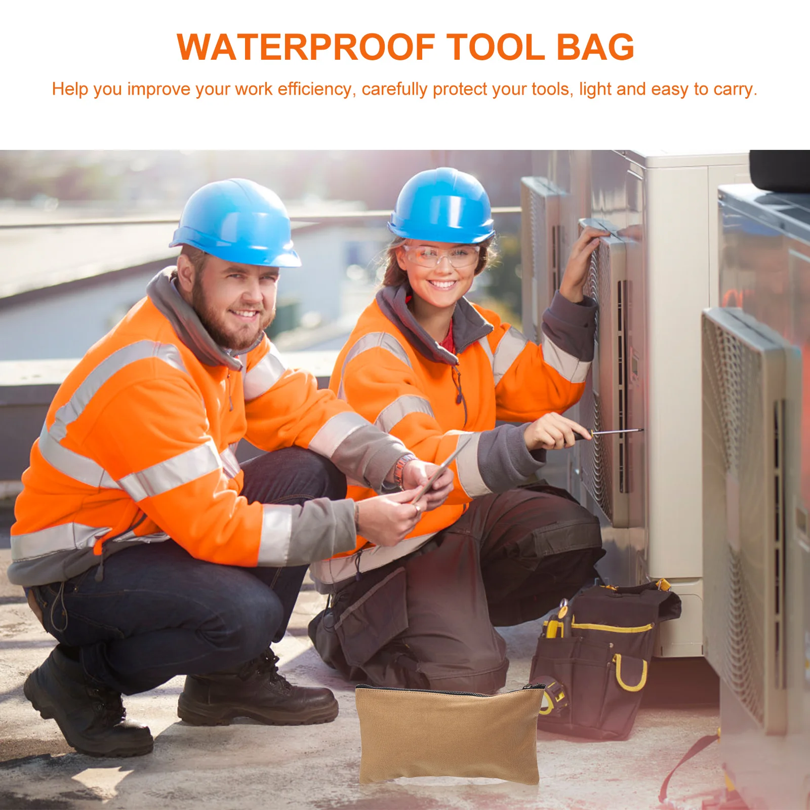 

Canvas Tool Storage Bag Multi-Use Portable Zipper Tool Bag Heavy-Duty Tear-Resistant Organizer for Tools Metals Sundries