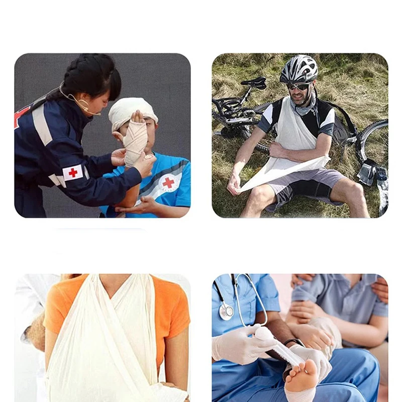 Outdoor Emergency Self-rescue Survival Triangular Bandage Bandaging Bandage Hemostatic Non-woven Fabric 96x96x136cm
