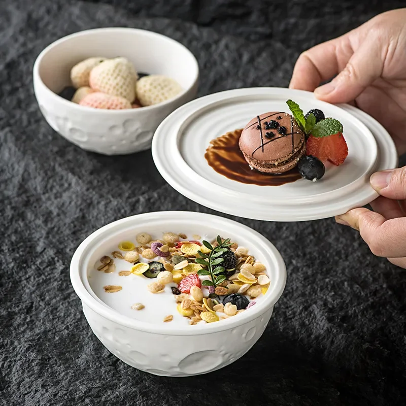 Melamine Planet Bowl Set Tableware Instant Noodles Bowls Breakfast Dinner Plate Fruit Salad Dessert Plates Dish view 3
