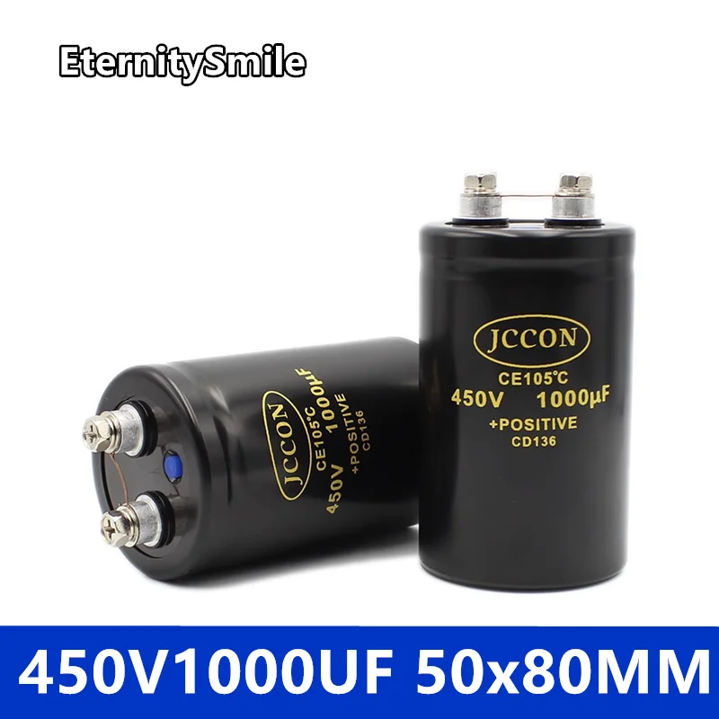 

450V1000UF 50x80MM MFD Aluminum Screw Audio Filtering Electrolytic Capacitor 105℃ CD136 Bolt Capacitors 1000UF