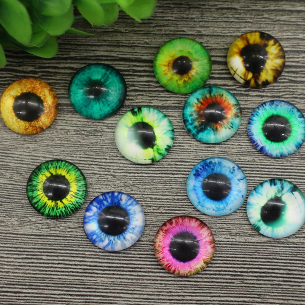 100Pcs 8mm Simulation Animal Eyes Self-adhesive Style Plastic Eye for DIY Toy Scrapbooking Crafts Projects