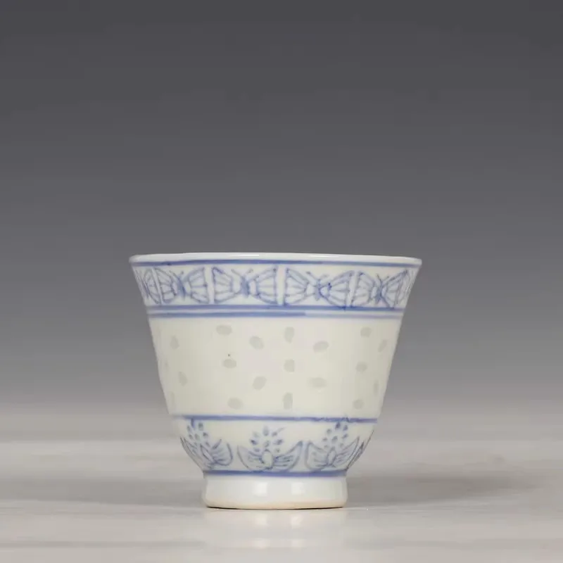 

Jingdezhen Old Goods Blue and White Handmade Tire Beautiful Tea Cup Set Kombucha Porcelain