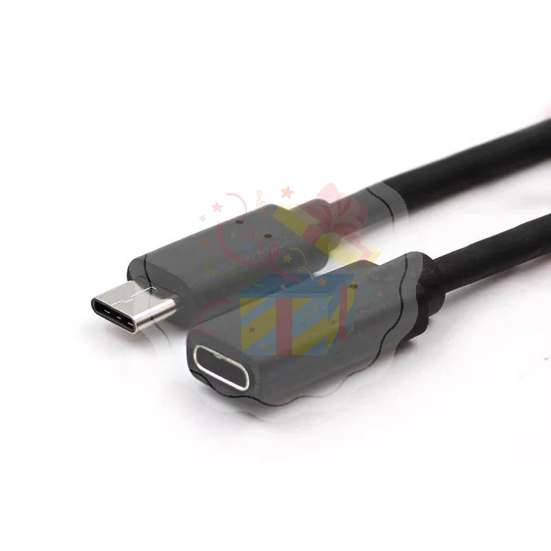 Type C Male to Female Extension Cord 3A Fast Charge Anti-Winding 1.5M Data Cable for Laptop Phone Switch