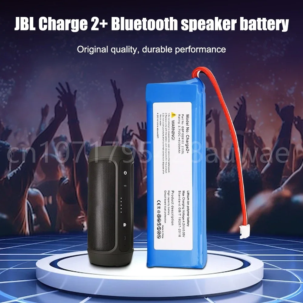 GSP1029102A 210SL 3.7V 6000mAh Rechargeable Li-ion Battery Rechargeable for JBL Charge2 Charge 2 Plus Speaker Batteries