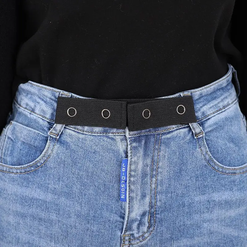 2 Stück unsichtbar für Jeans gürtel ohne Schnallen gürtel Frauen schnallen frei elastische einfache Gürtel Männer dehnen keinen Ärger Männer Frauen Gürtel