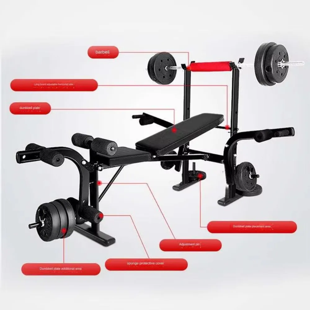 Weight Bench, Bench Dumbbell Bench, Weight Bench with Dumbbell Rack, Press Dumbbell Bench-for Home Gym Equipment