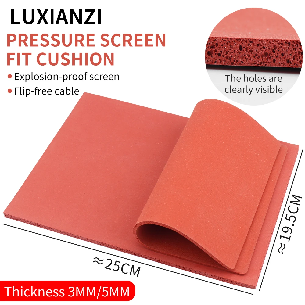 LUXIANZI 3/5mm Pressing Mat Laminating Machine Silicone Pad Thick Super Soft Sponge Foam Board High Temperature Resistant Pad