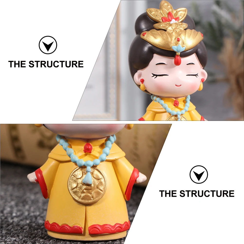 

2 Pcs Court Style Resin Cake Crafts nament Decor naments for Cake Birthday Party Crafts Room Statue
