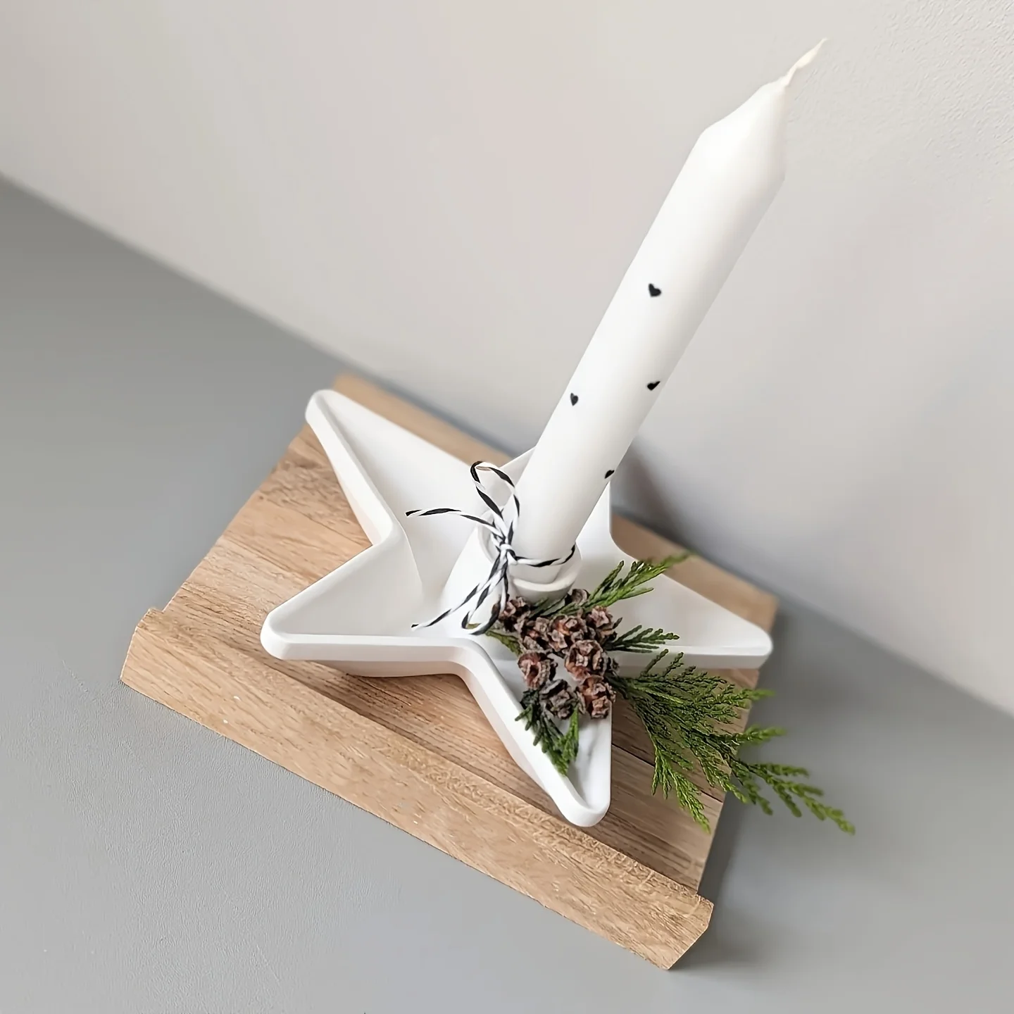 قالب سيليكون على شكل نجمة للحرف اليدوية الخرسانية والراتنج - حامل شموع على شكل نجمة مدببة، ديكور للعطلات بنفسك،