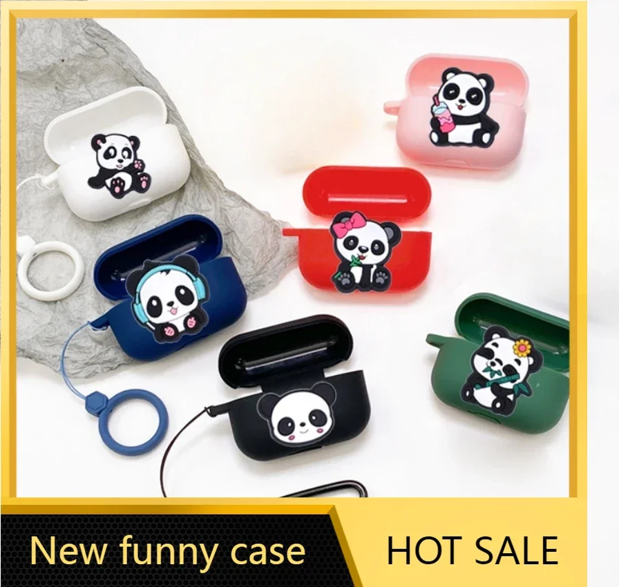 Cute Panda Case for JBL TUNE T230NC / T130NC Case Cute Silicone Earphones Cover For JBL t220 t225 Case for JBL T130 NC