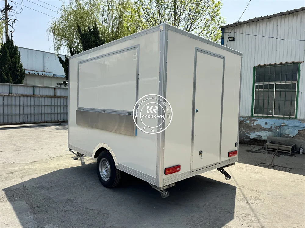 2025 Desain Khusus Truk Makanan Jalanan Dapur Bergerak Trailer Makanan Kopi BBQ Dilengkapi Lengkap untuk Dijual