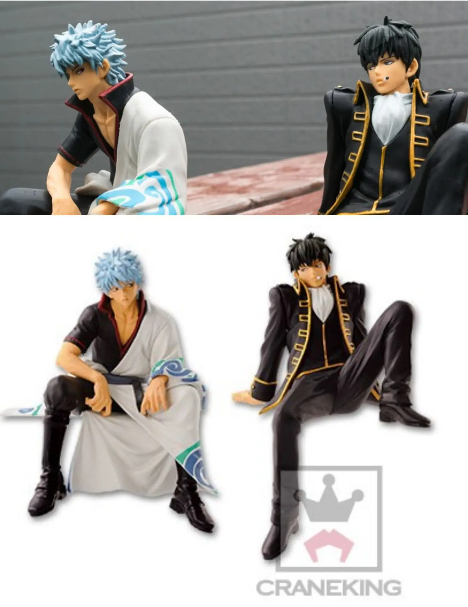 Bandai Origina l GINTAMA Gintoki Sakata Toshiro Hijikata Break Time Anime Acchion Figuur Model Bureau en P Ornamenten