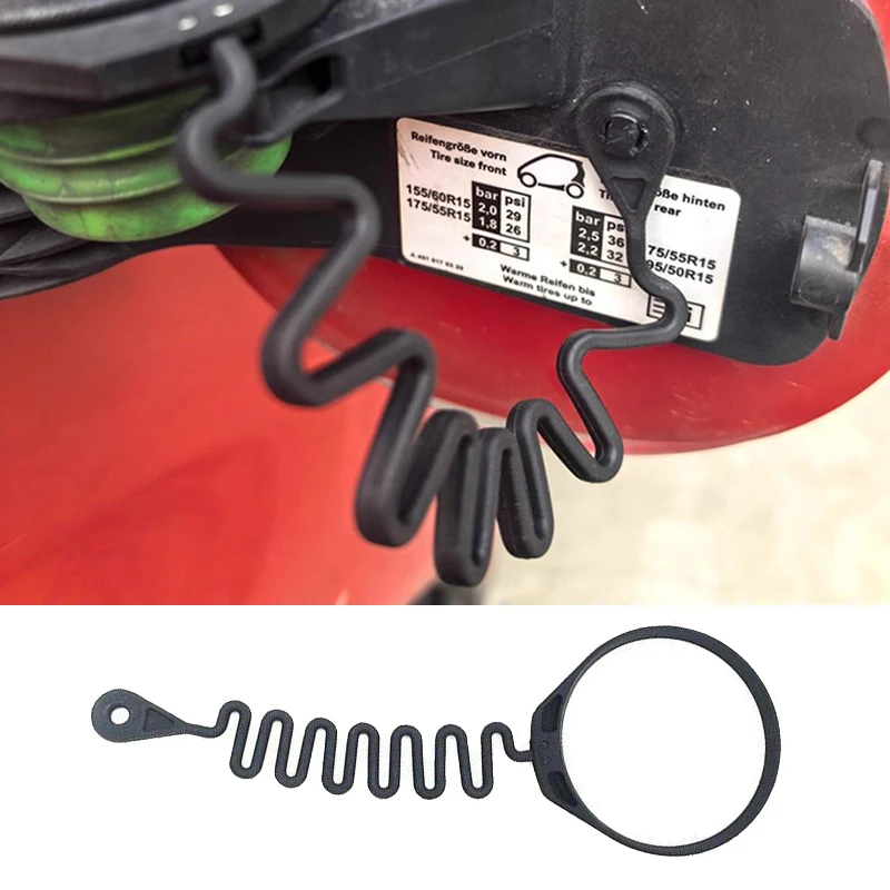 1pcs/1set Car Fuel Cap Anti-shedding Cord Fuel Cap with Buckle Cord for Smart Fortwo 451 2009-2014 Car Styling Accessores