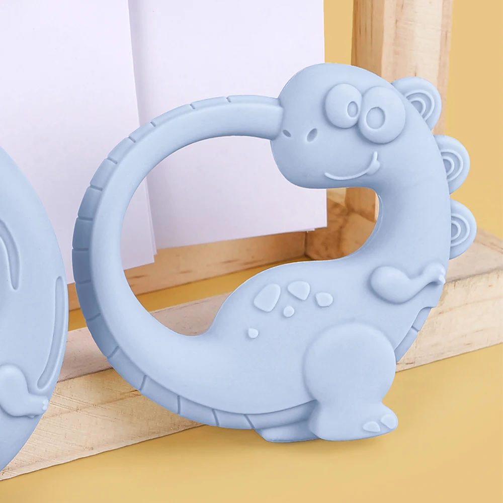 

1PC Silicone Teether Baby Molar Toy Tactile Cognition Dinosaur Silicone Newborn Grip Teething Toy Baby Shower Gift BPA Free