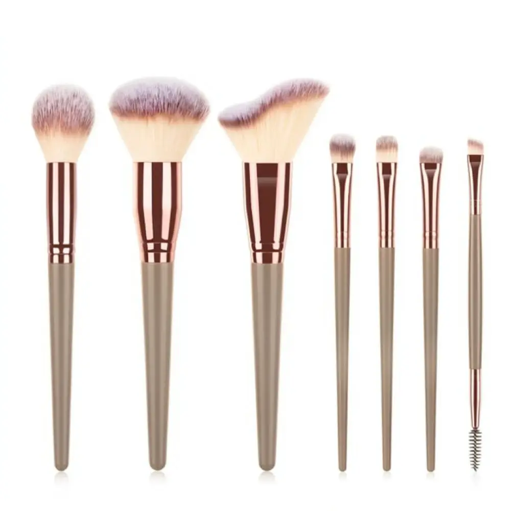 Full Makeup Brush Collection Champagne Gold Professional Synthetic Bristles Cosmetic Tools For Eyeshadow Blush Powder Beauty