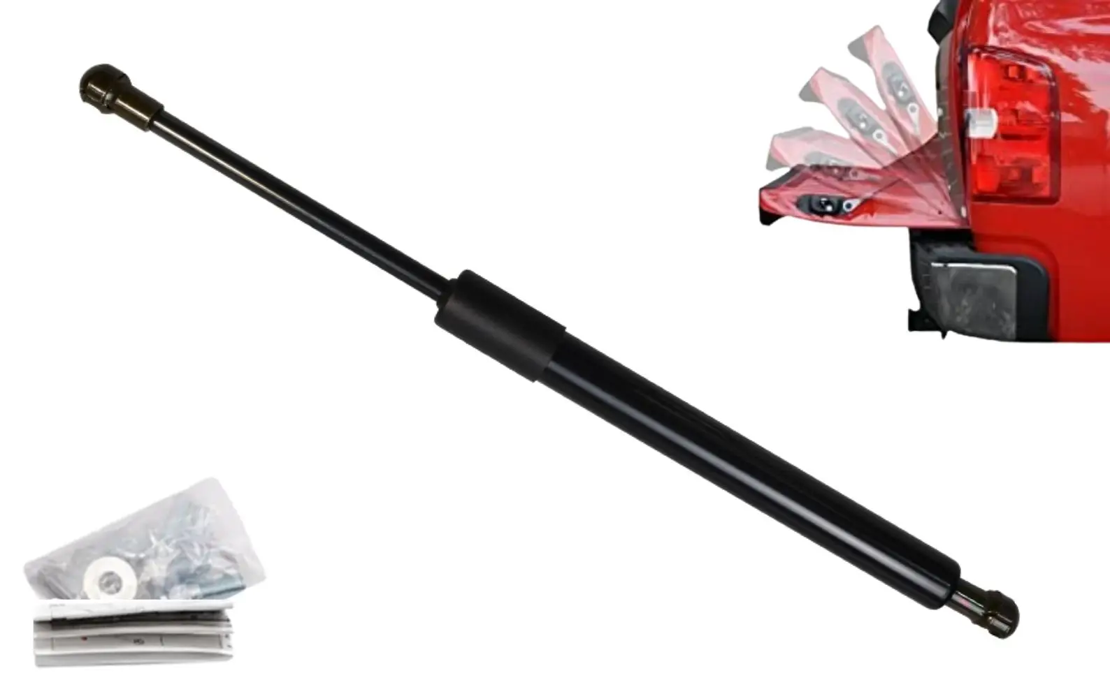 

1pc Pickup Tailgate Assists for SsangYong Q200 pickup 2018-2024 Lift Supports Rear Gas Dampers Springs Kit No-Drill Bolt-on