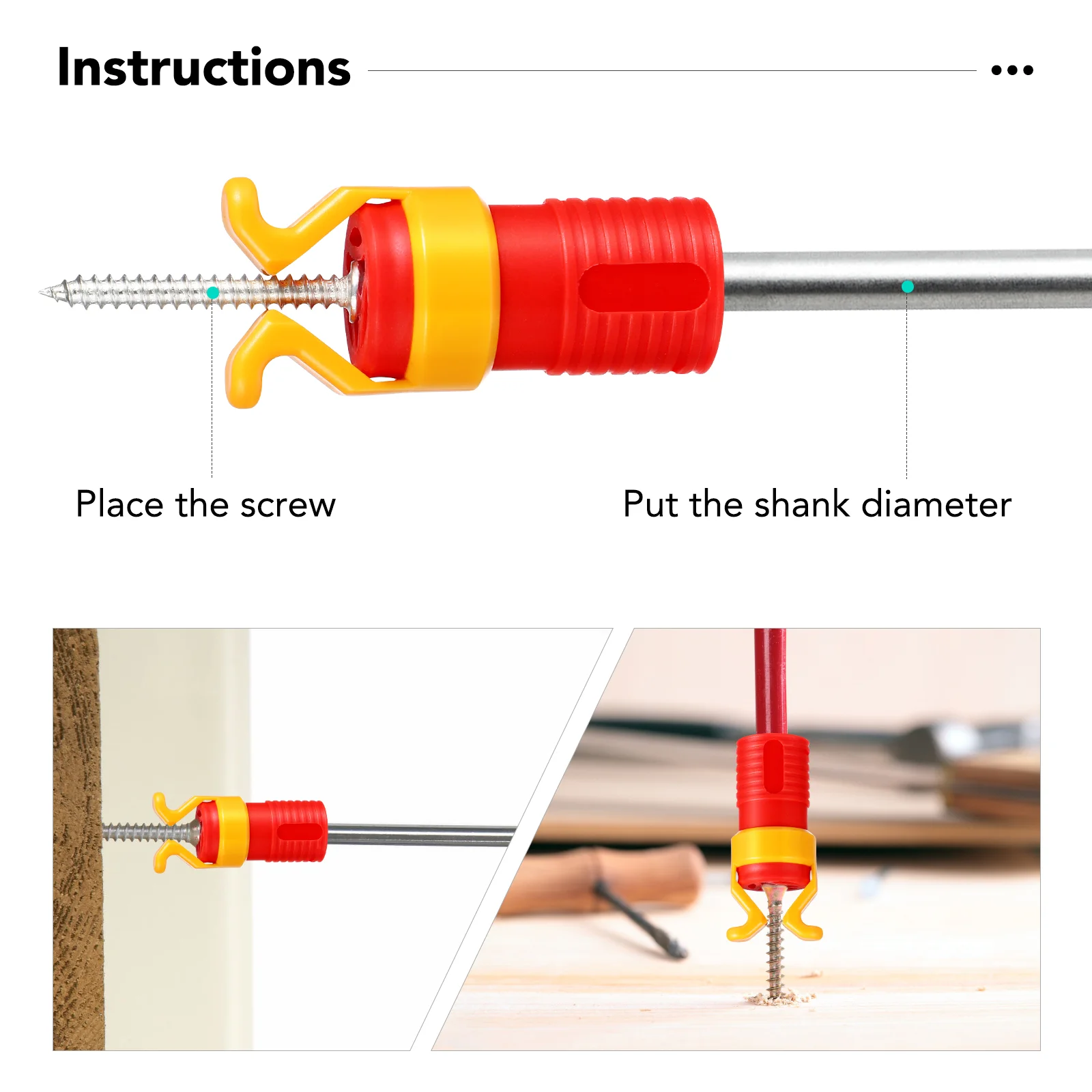 4 Pcs Screw Clip Gripper Fixer Holder Screwdriver Tool Woodworking Holding Tools Clips Wrench